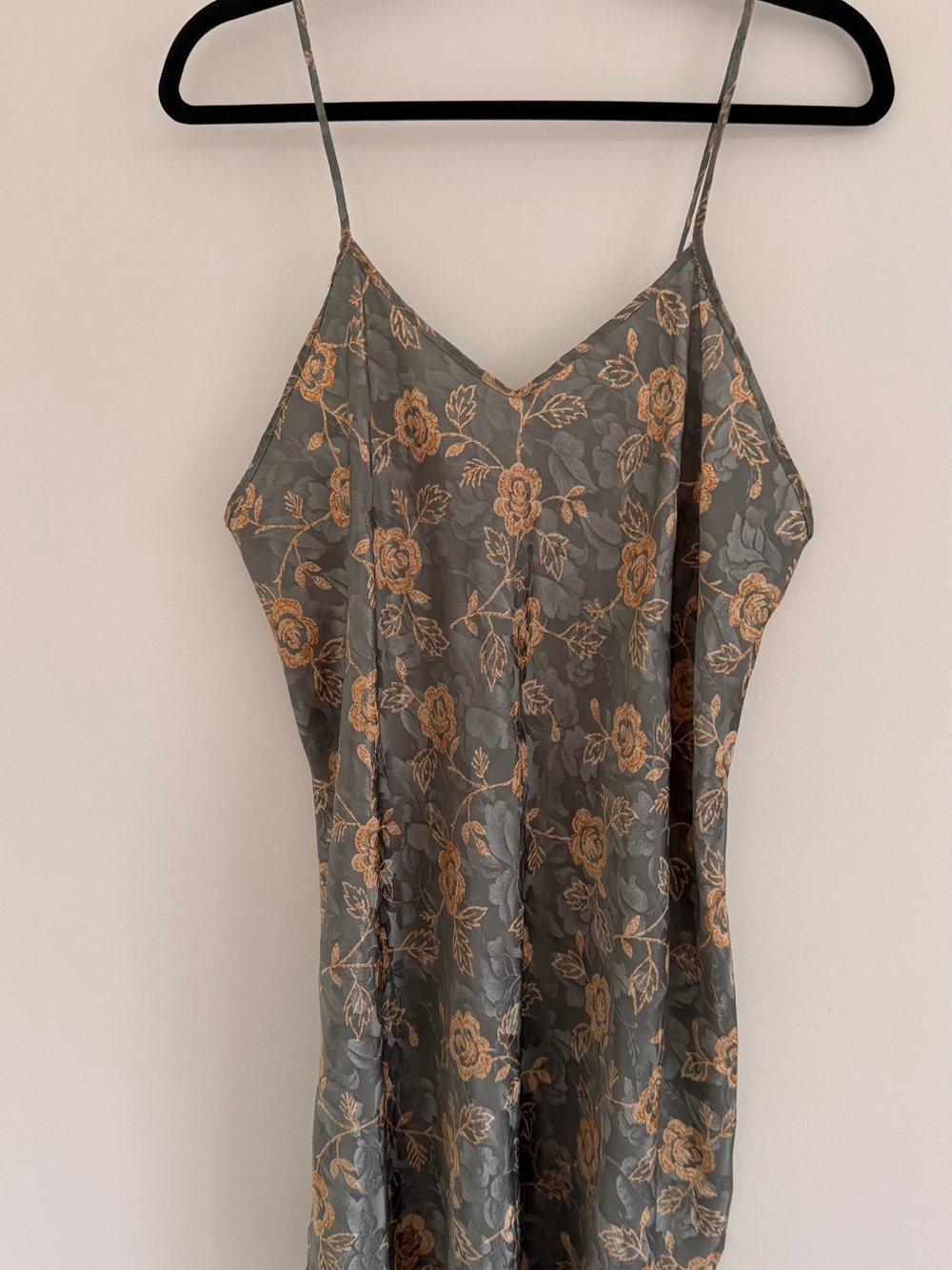Vintage LA Intimates Floral Chemise & Robe Set Sage Size L